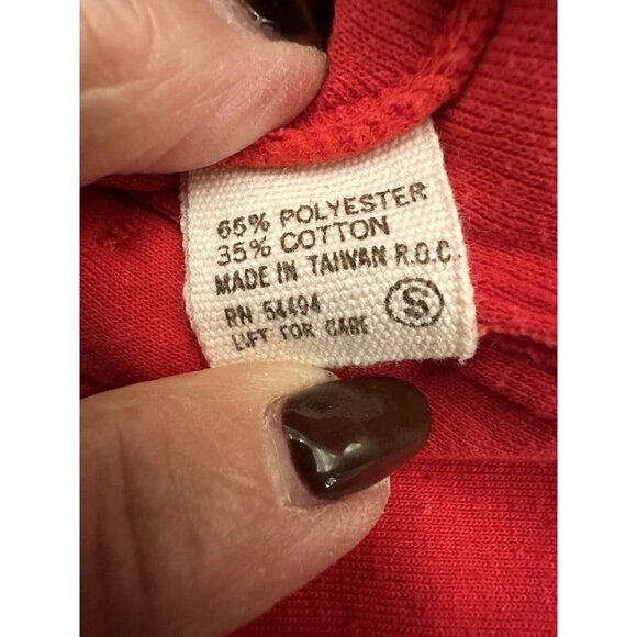 Vintage Air Express Women's Size Small Knit Pullover Red Henley - Picture 10 of 10